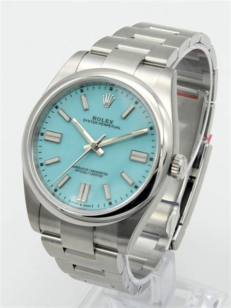 turquoise dial rolex|Rolex with tiffany blue dial.